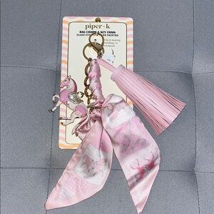 NEW Piper K Bag Charm & Key Chain Horse/Scarf/Tassel NWT